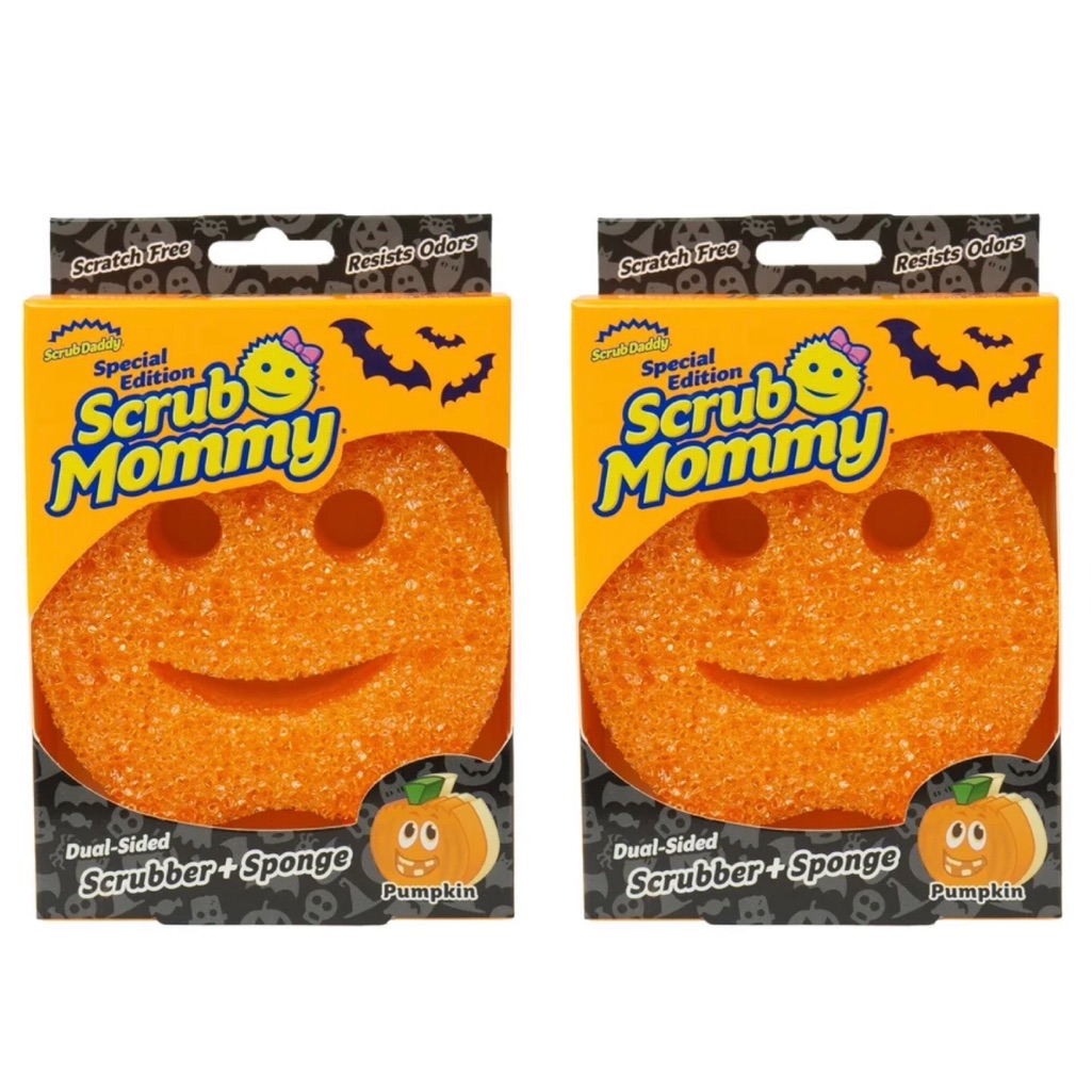 Scrub Daddy Nwt Halloween Pumpkin NonScratch Cleaning Sponge Set Of 2